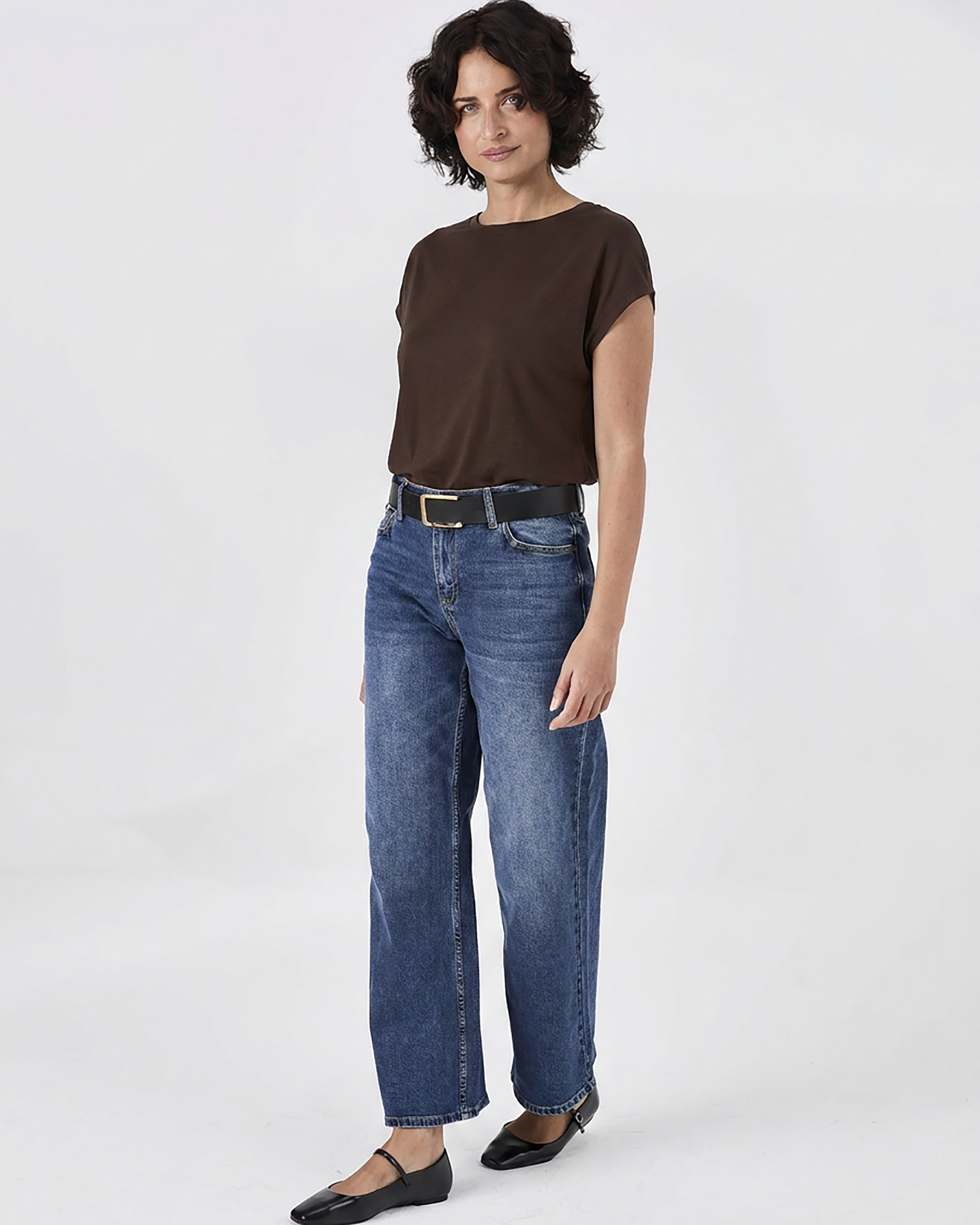 Modal Luxe Layer Tee - Coffee Bean