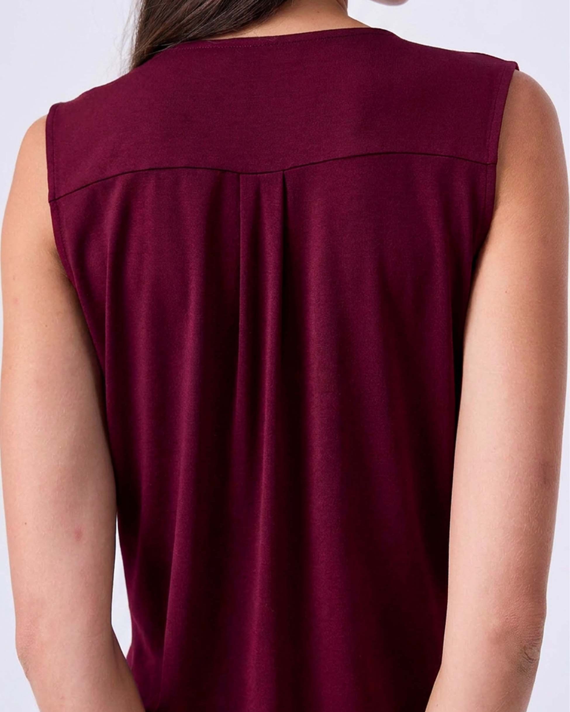 Athena Drape Top - Sangria