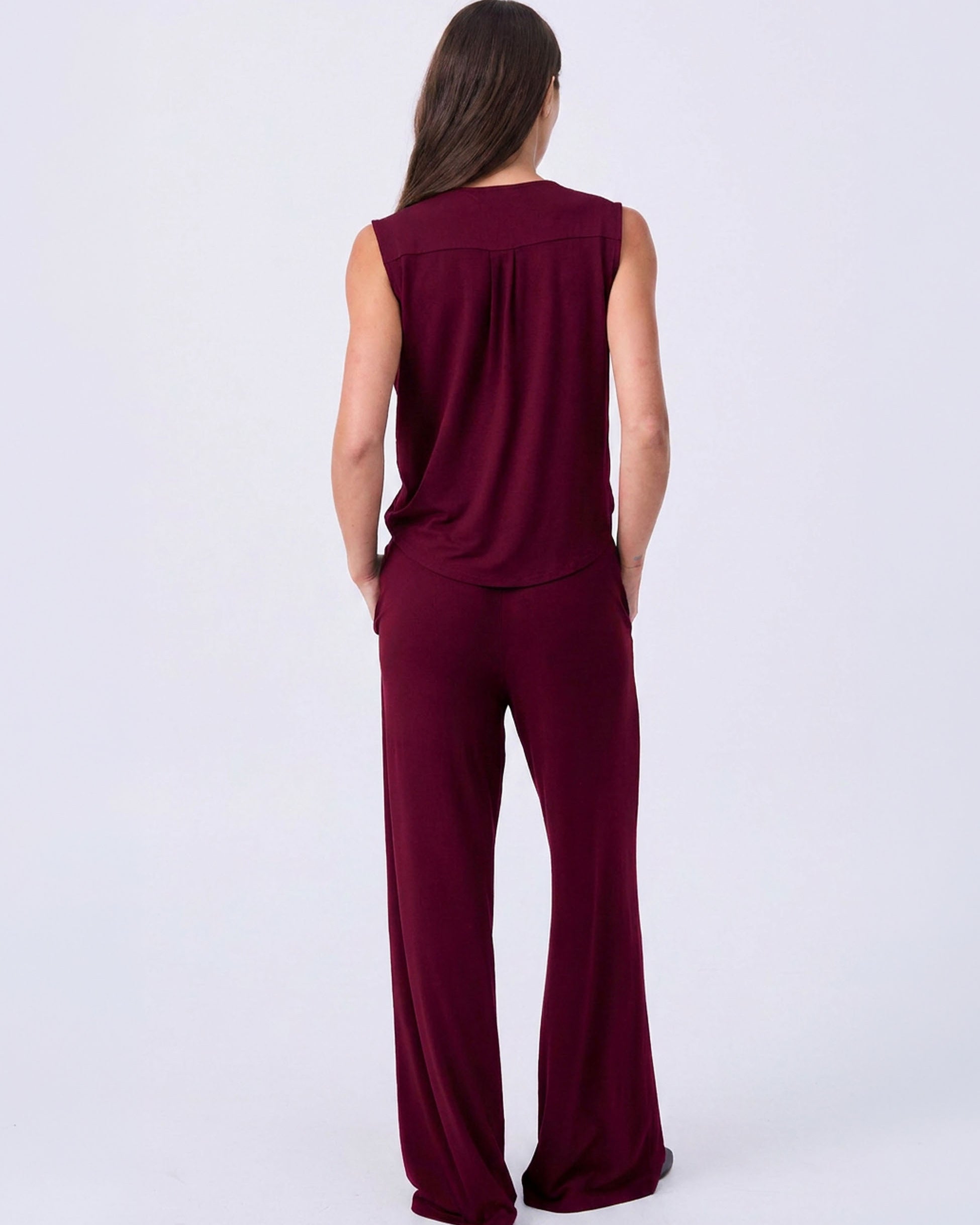 Athena Drape Top - Sangria