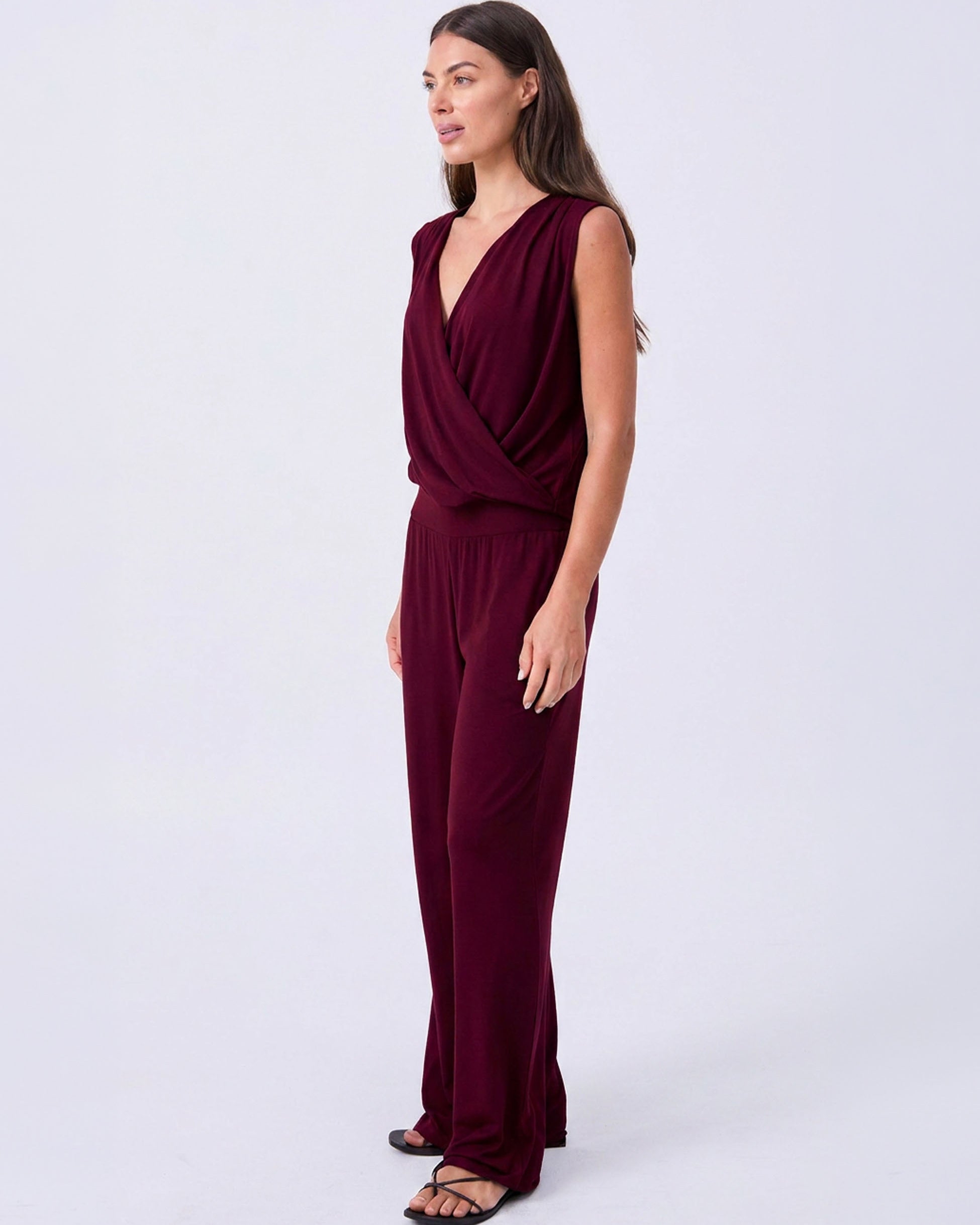 Athena Drape Top - Sangria