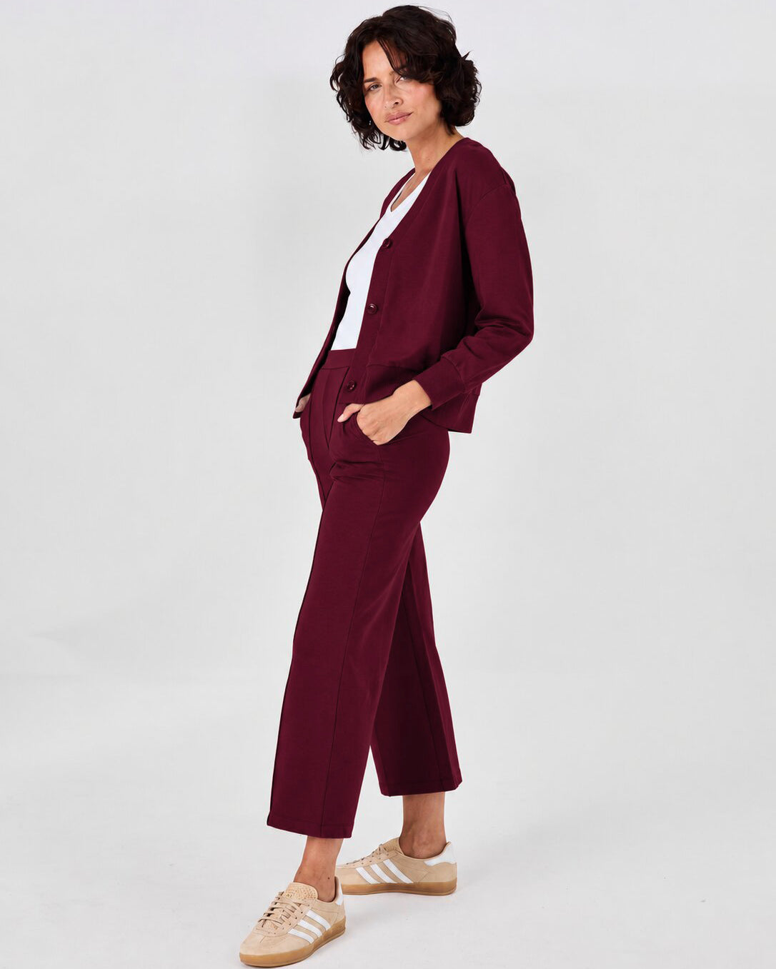 Tapered Sweat Pant - Sangria
