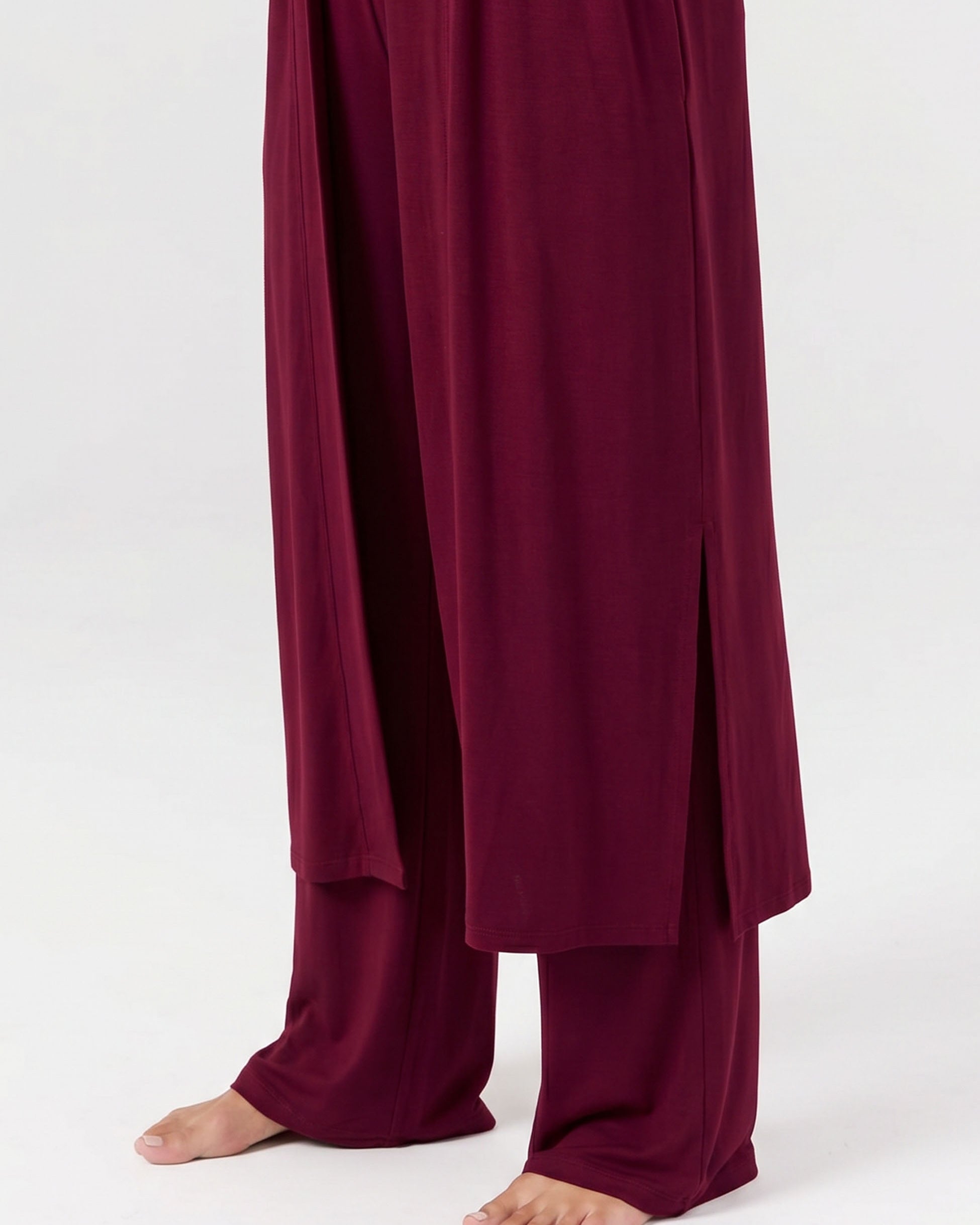 Modal Longline Cardigan - Sangria