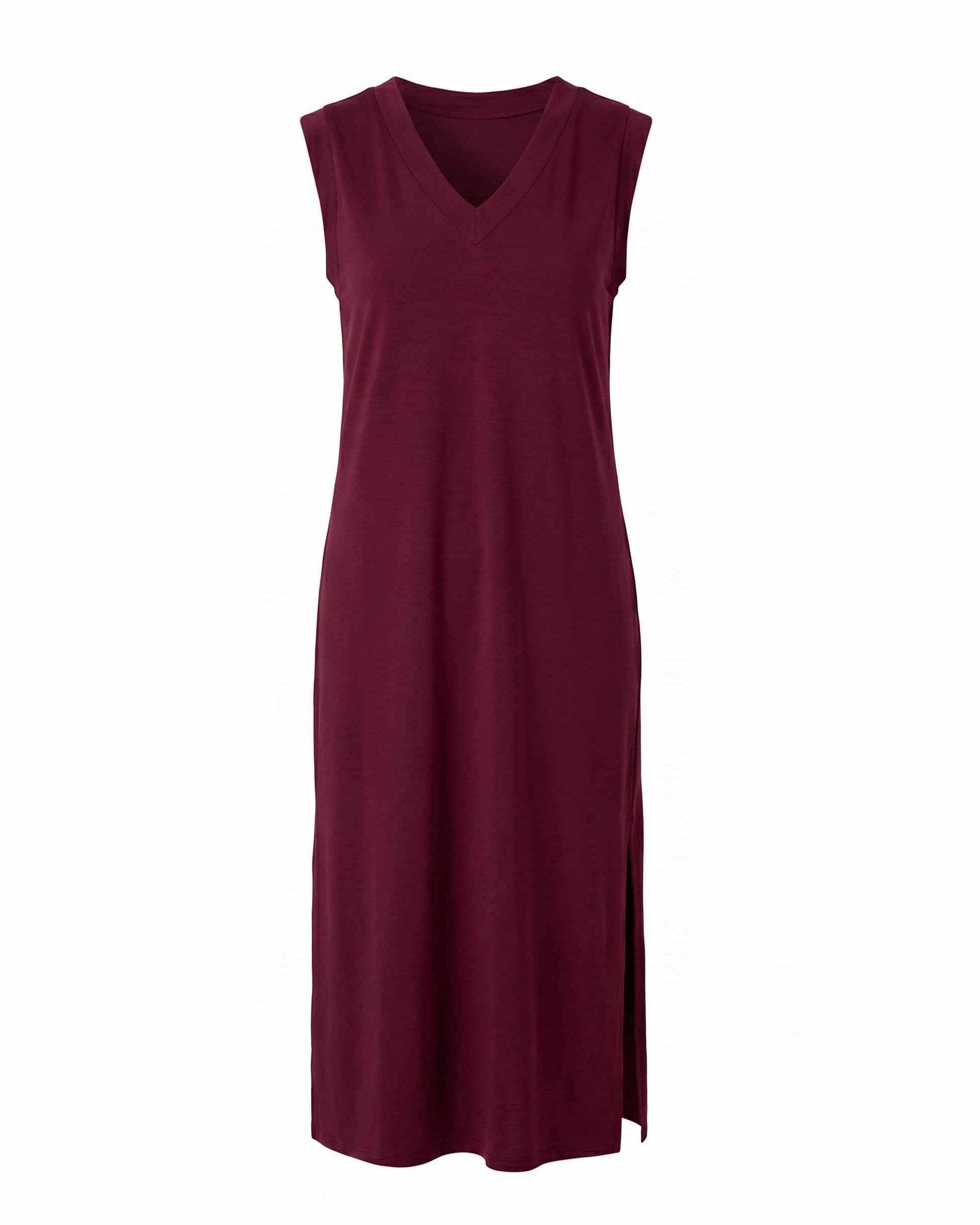 Everly V Neck Maxi Dress - Sangria