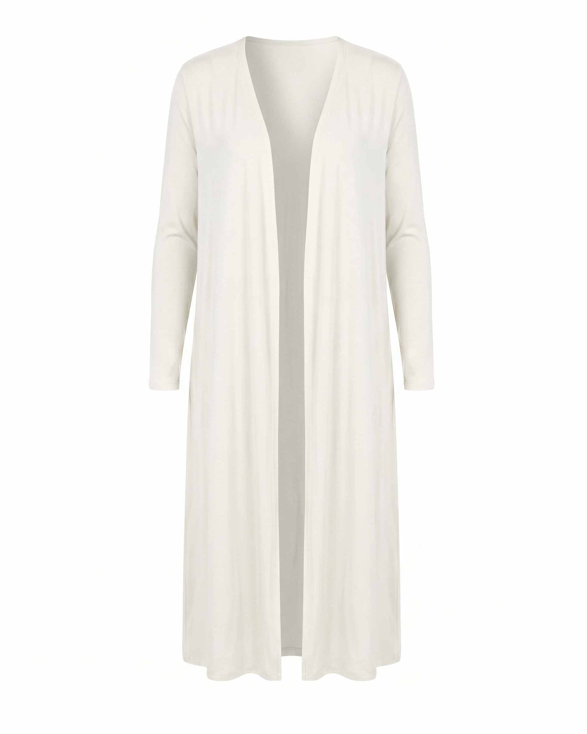 Modal Longline Cardigan - Soft White