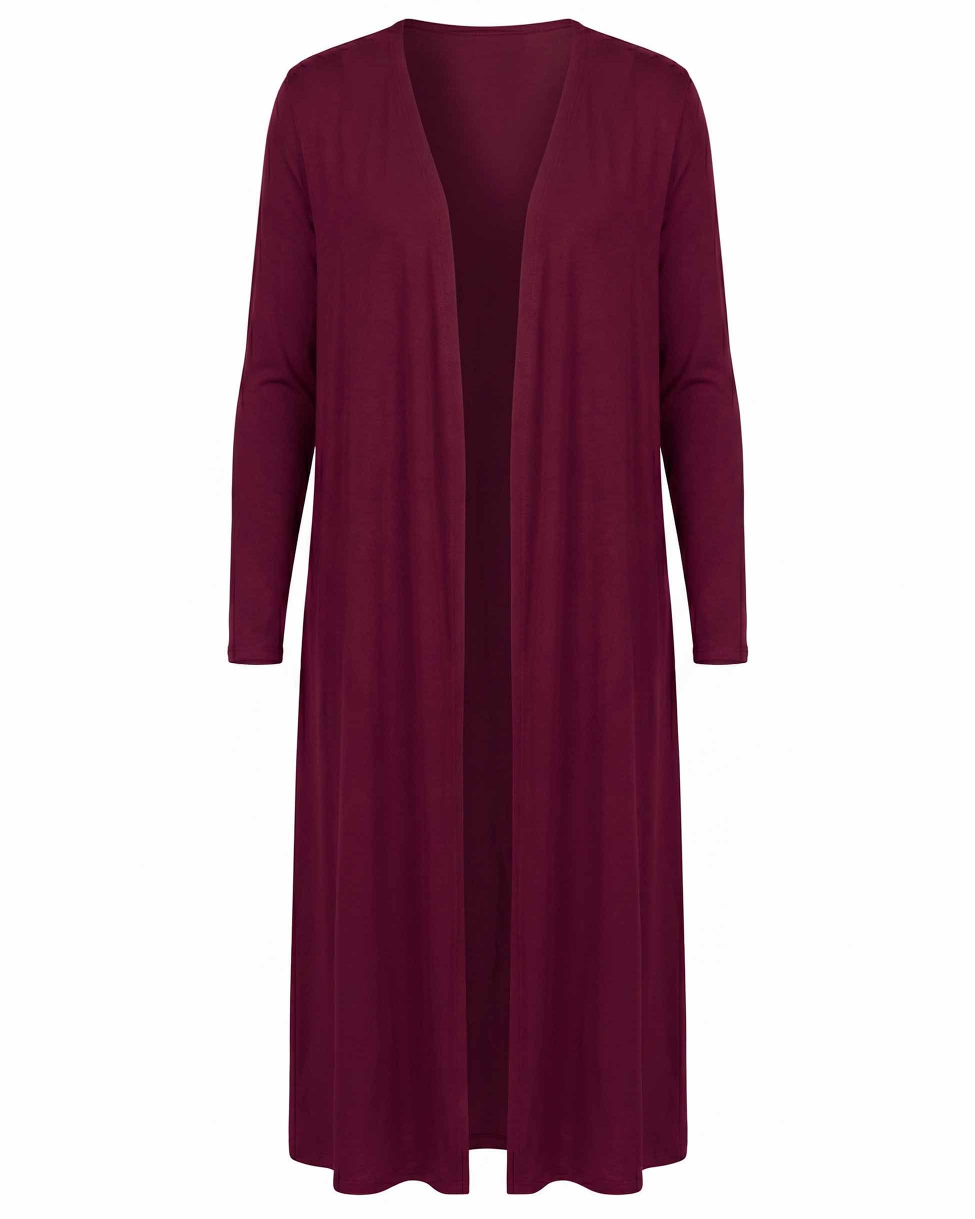 Modal Longline Cardigan - Sangria