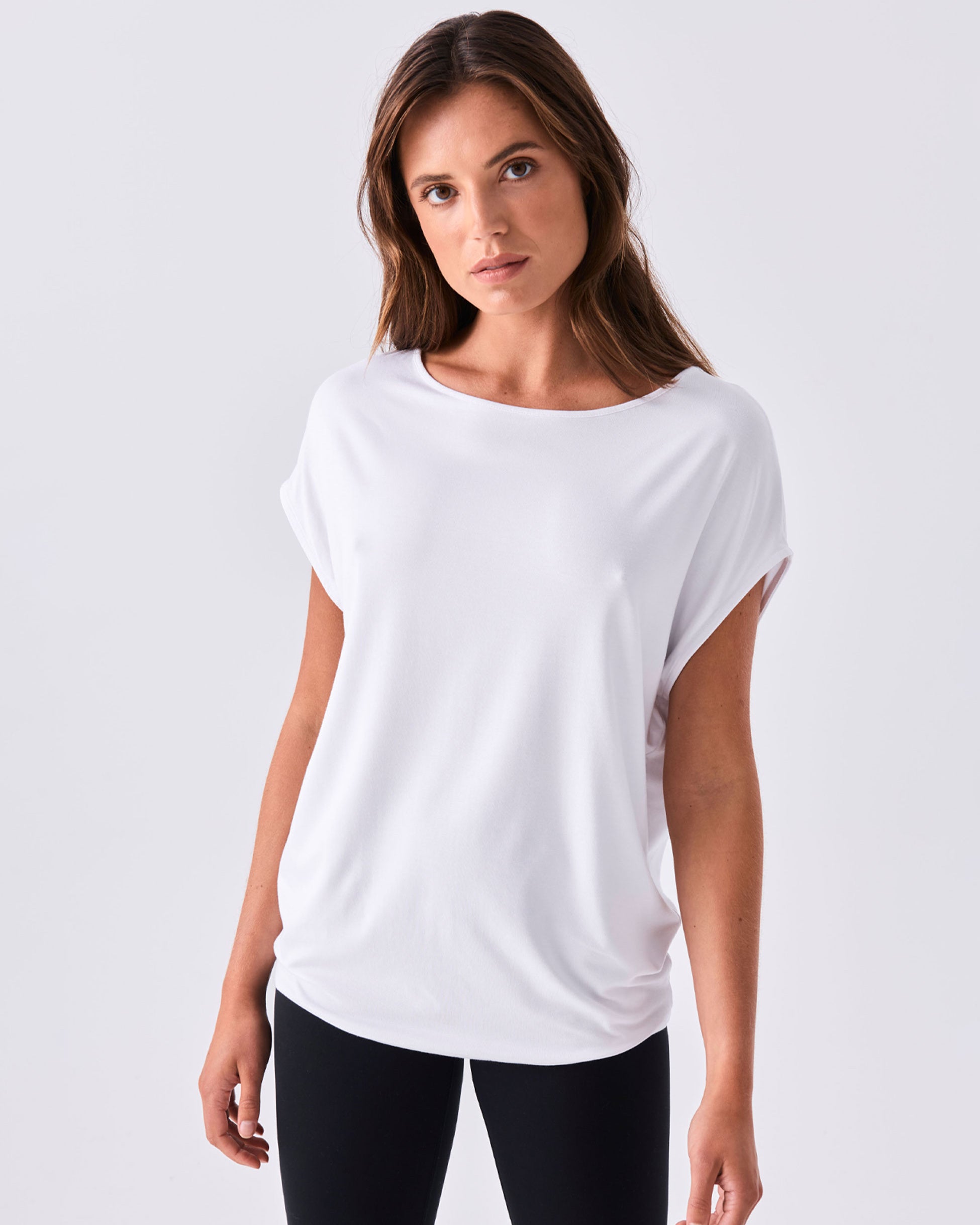Modal Luxe Layer Tee - White