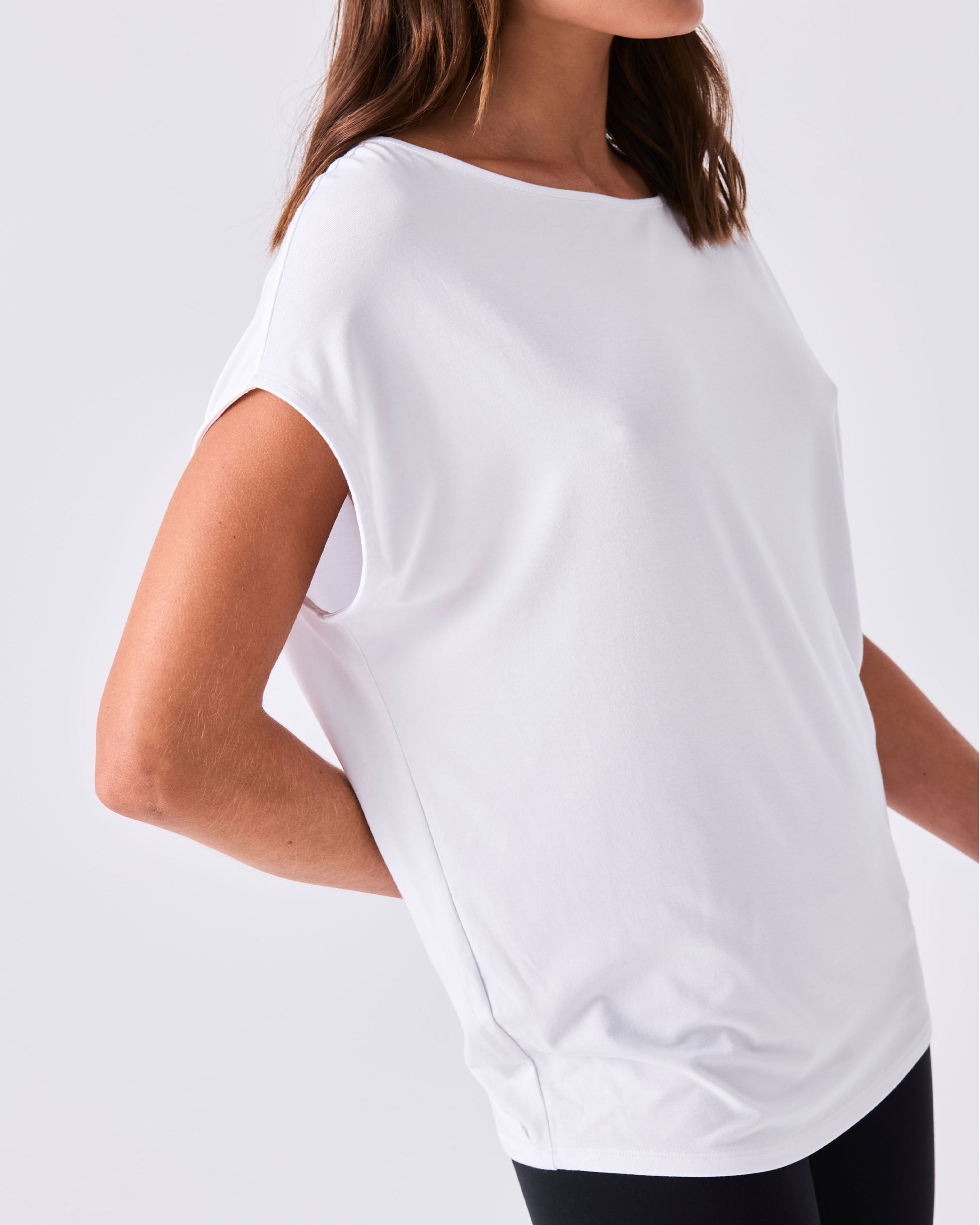 Modal Luxe Layer Tee - White
