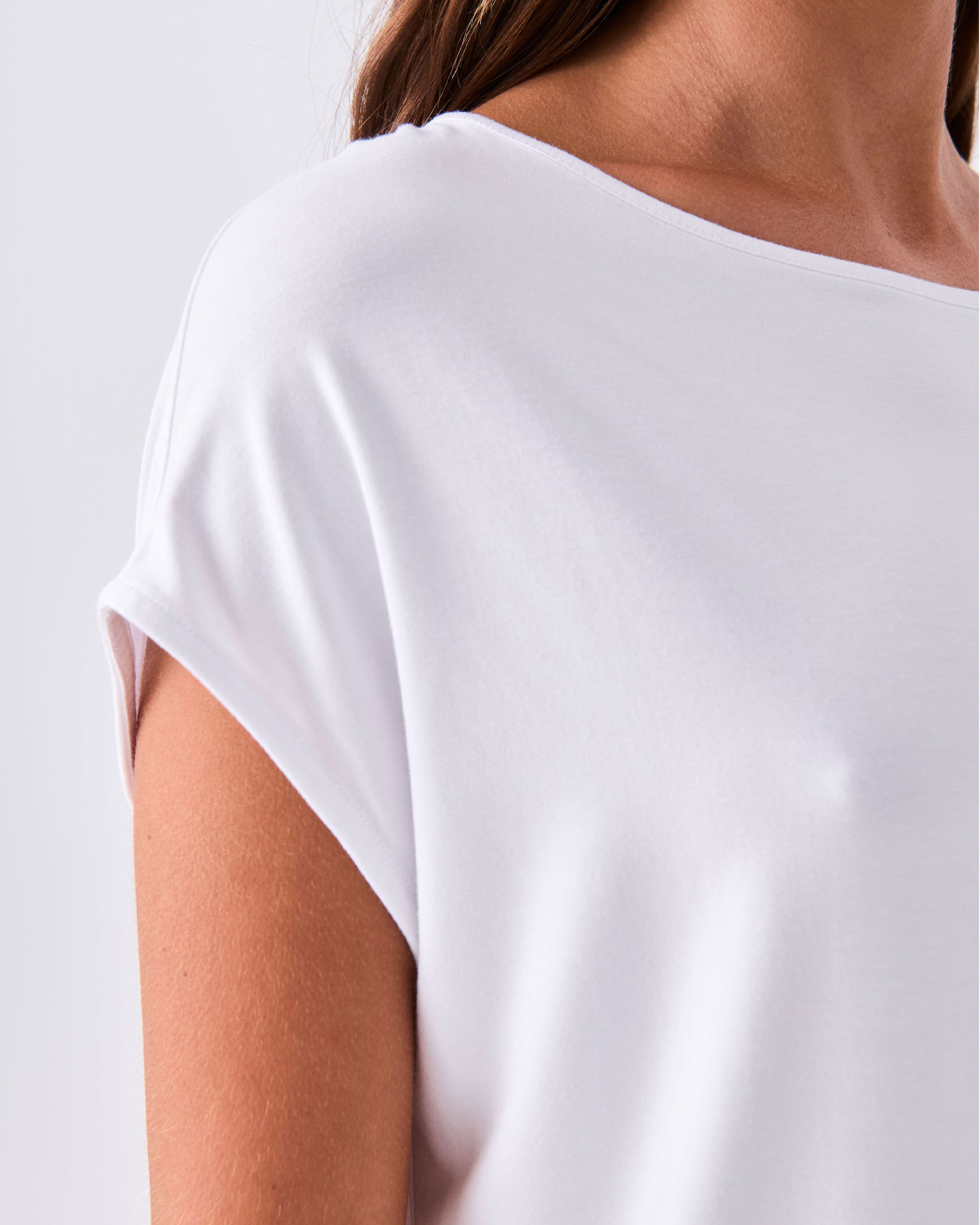 Modal Luxe Layer Tee - White