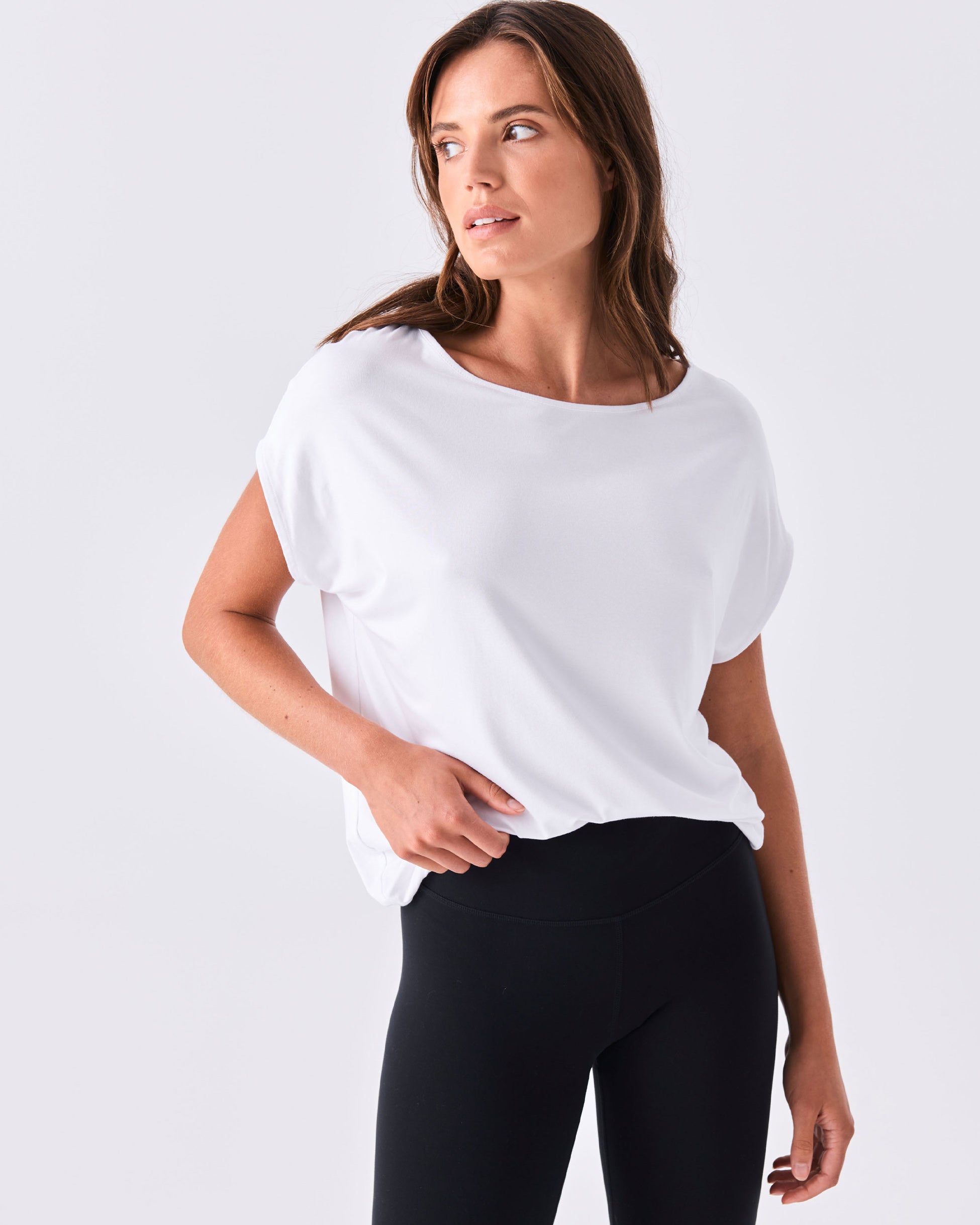 Modal Luxe Layer Tee - White