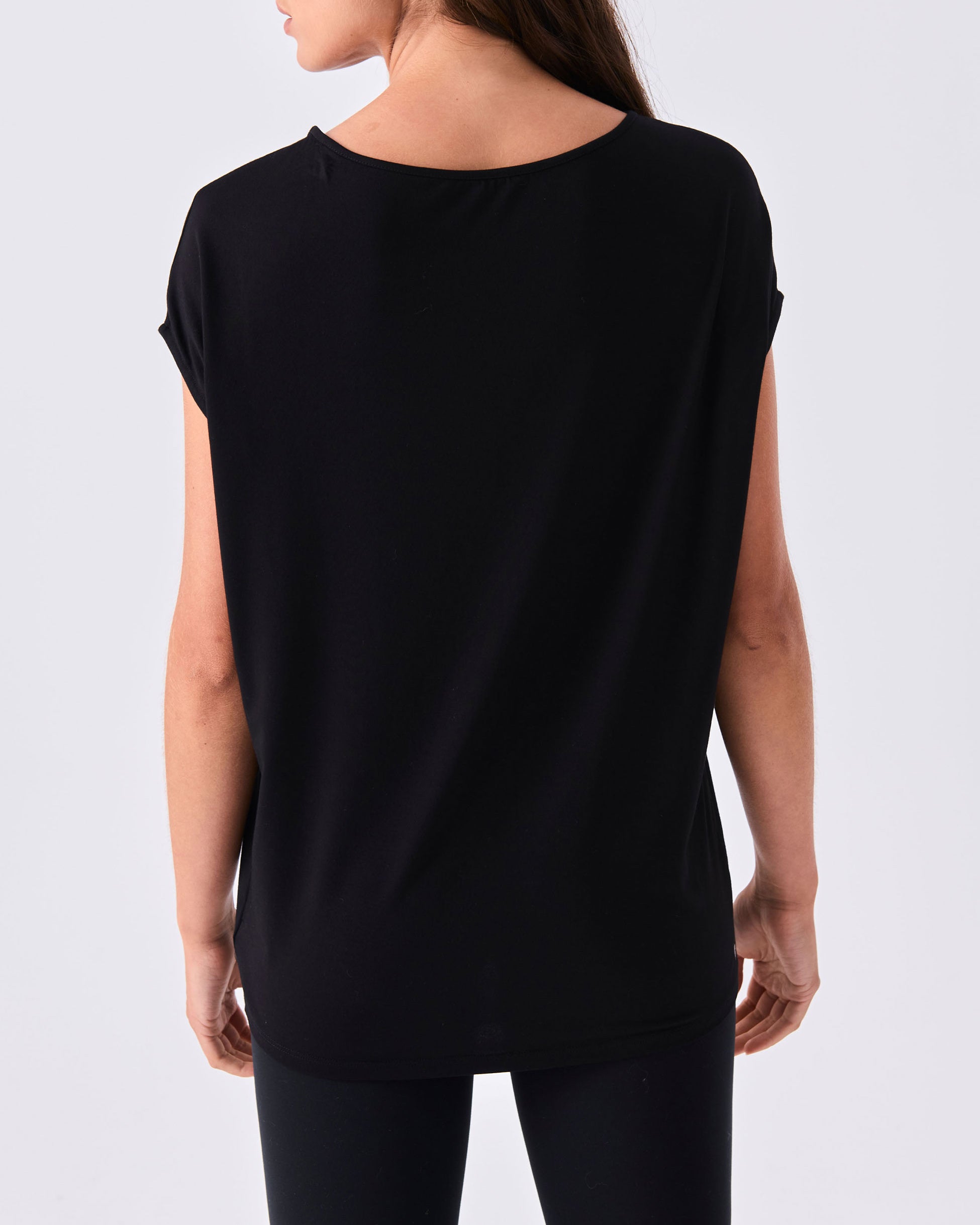Modal Luxe Layer Tee - Black