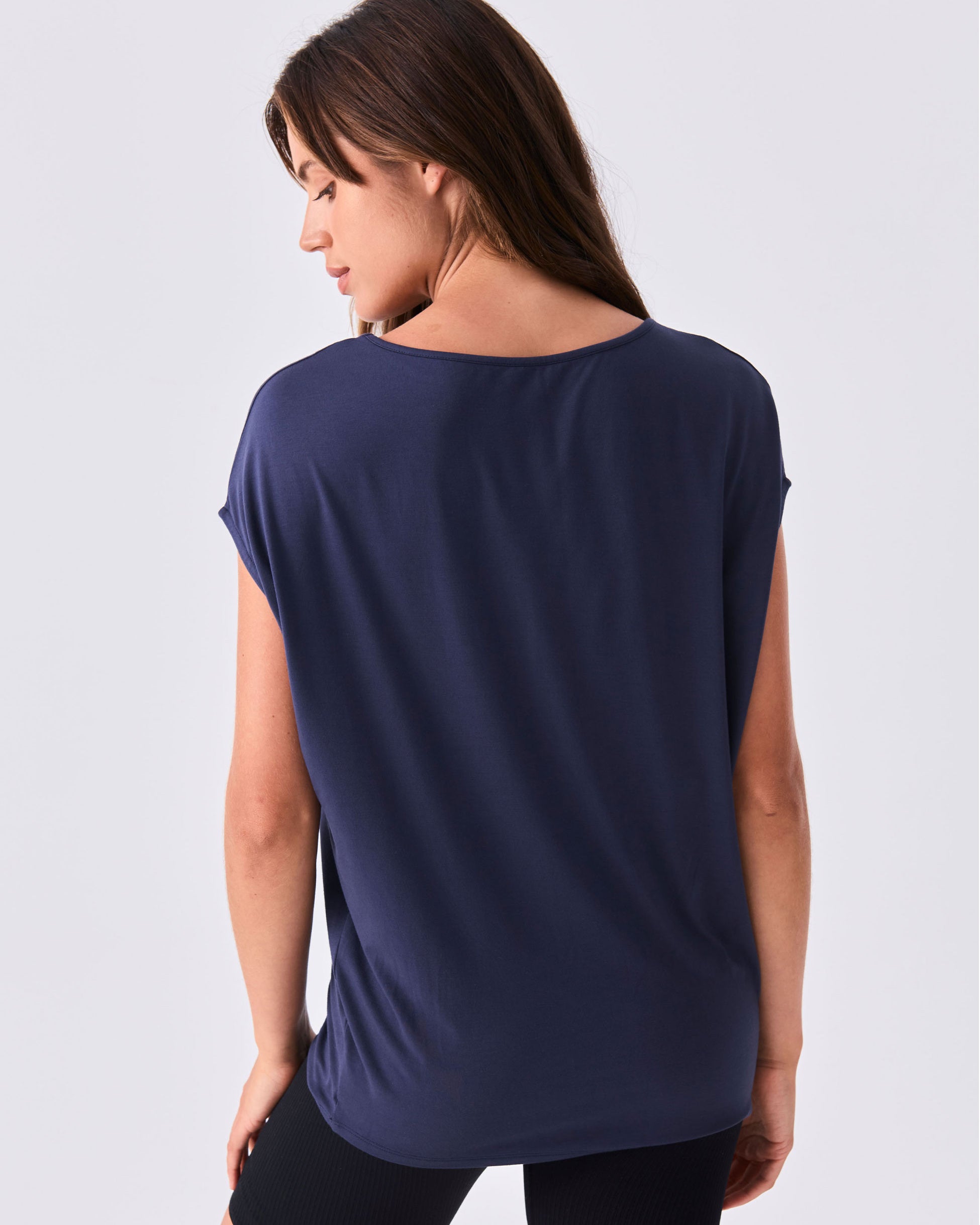 Modal Luxe Layer Tee - Navy