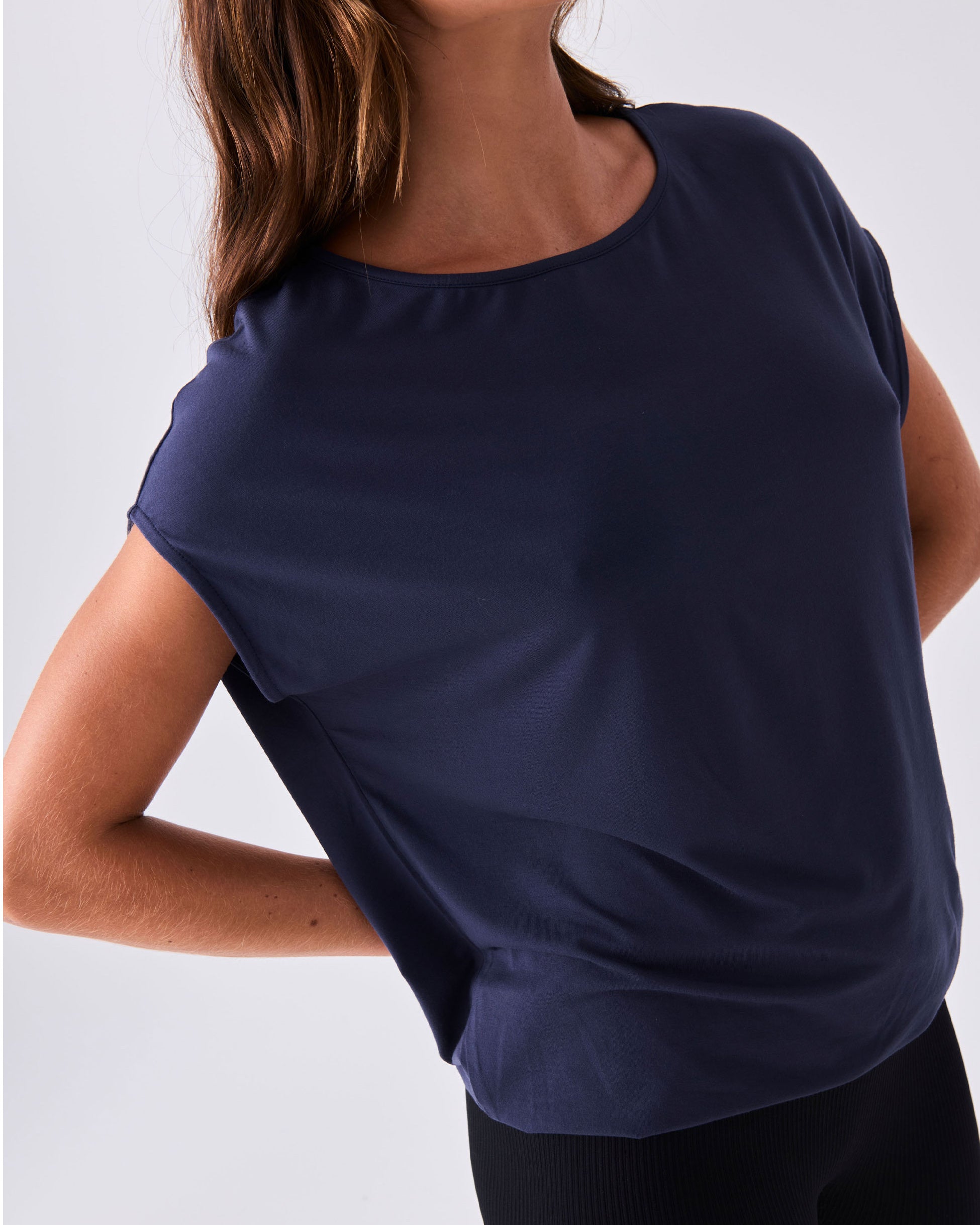 Modal Luxe Layer Tee - Navy