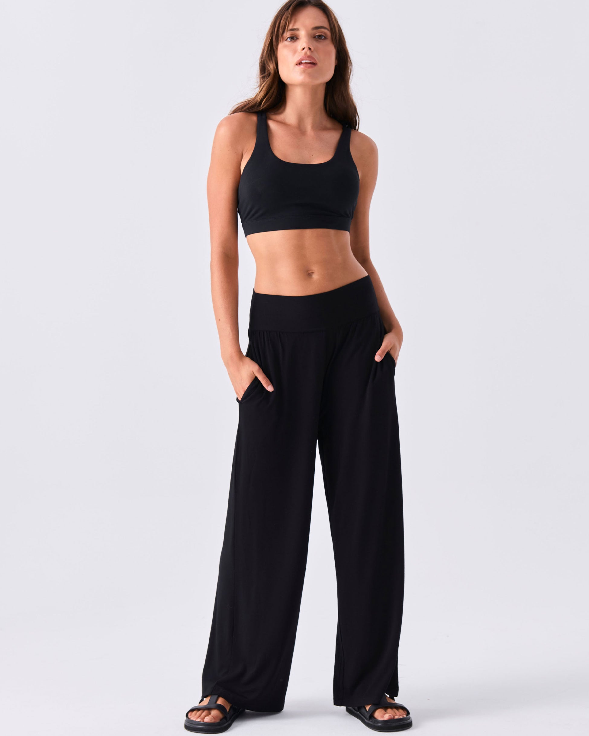 Nomad Modal Wide Leg Pant - Black