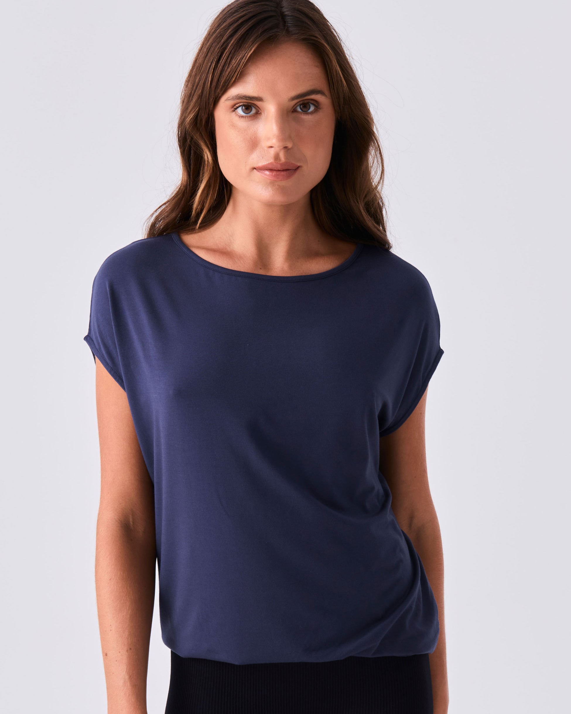 Modal Luxe Layer Tee - Navy
