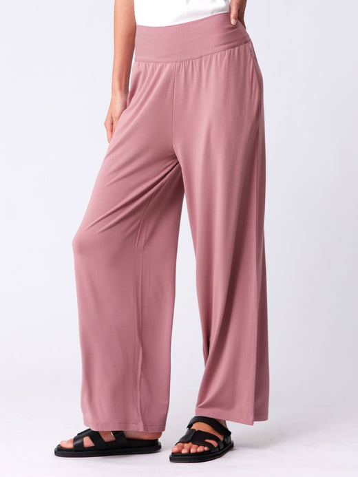 Nomad Modal Wide Leg Pant - Rosewater