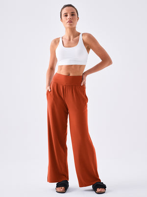 Nomad Modal Wide Leg Pant - Clay