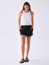 French Terry Sweat Shorts - Black