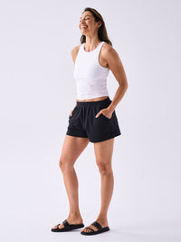 French Terry Sweat Shorts - Black