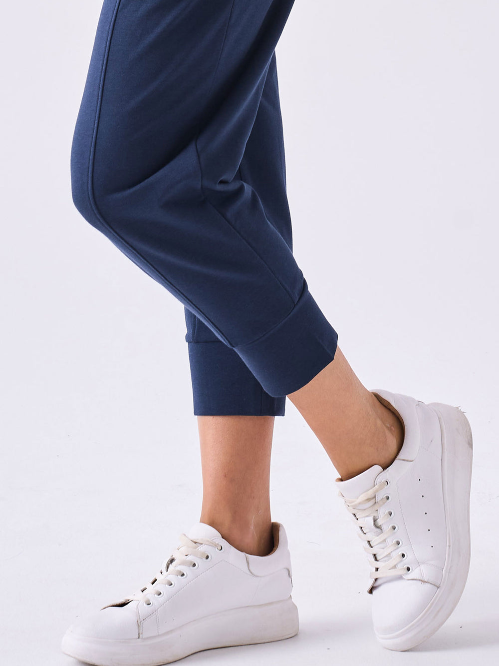 Breeze French Terry Cropped Jogger - Navy