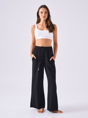 French Terry Yin Sweat Pant - Black