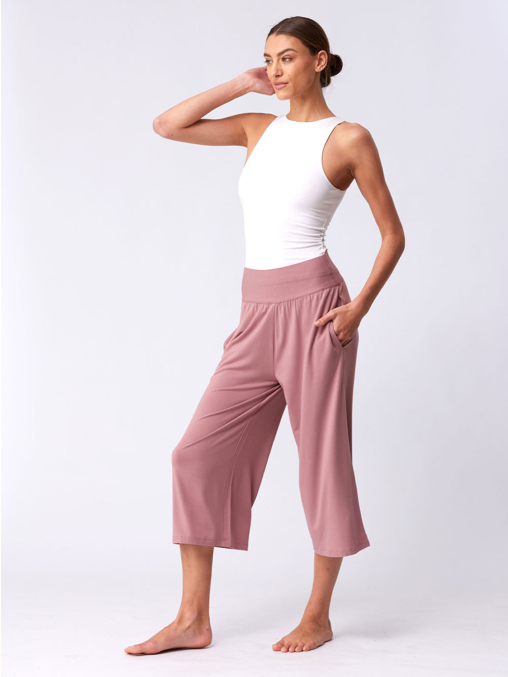 Cropped Nomad Wide Leg - Rosewater