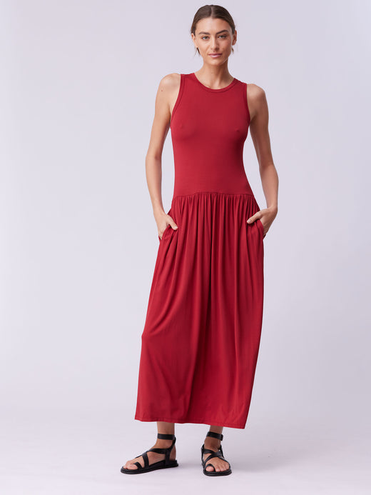 Essential Maxi Dress - Crimson