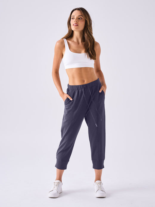 Breeze French Terry Cropped Jogger - Charcoal