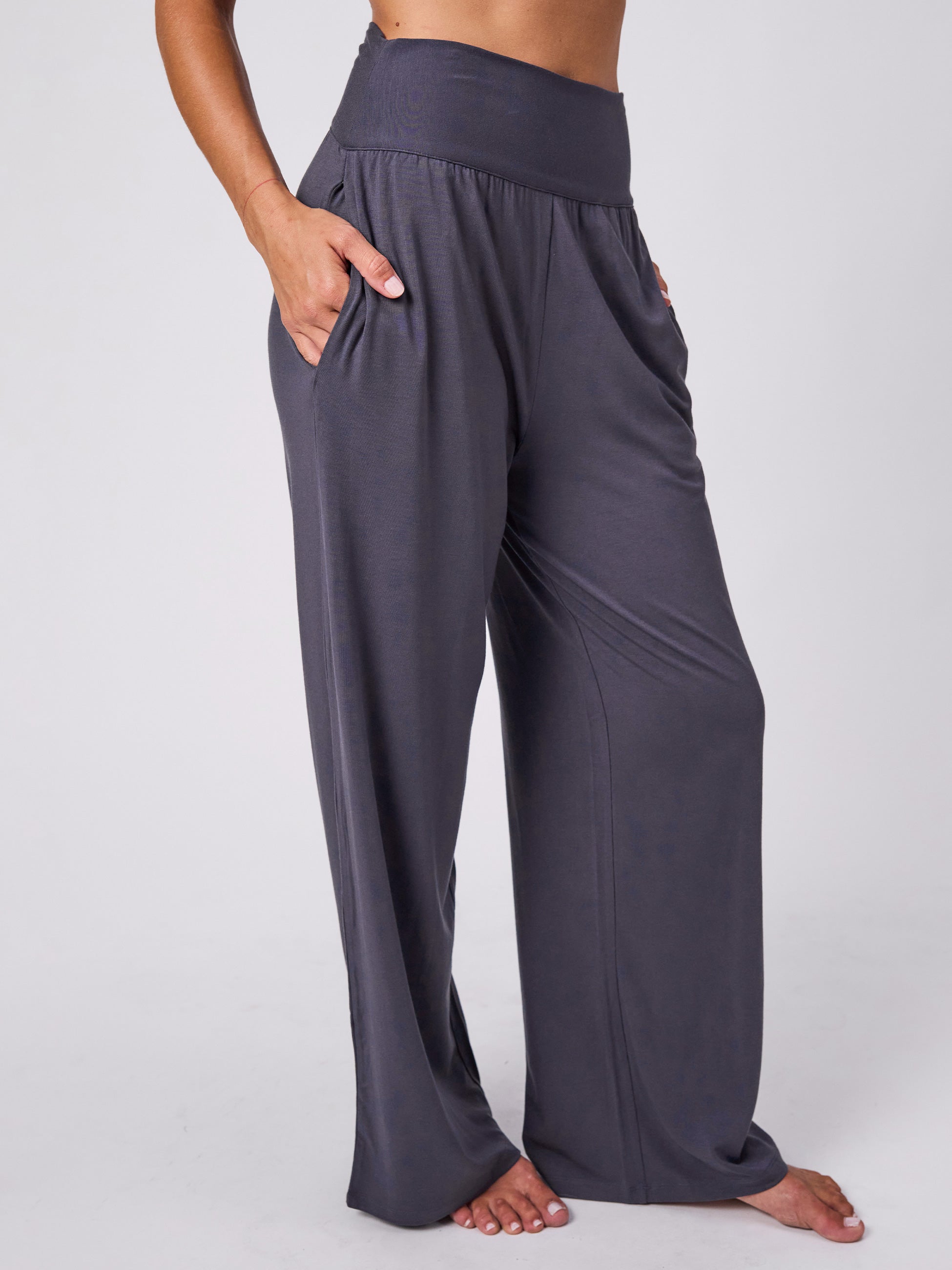 Nomad Modal Wide Leg Pant Charcoal – Dharma Bums Yoga and Activewear