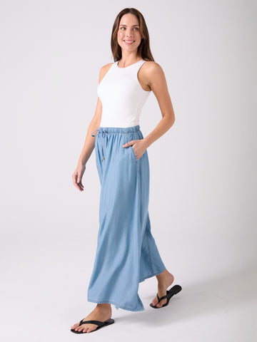 Tencel Millie Skirt  - Light Denim