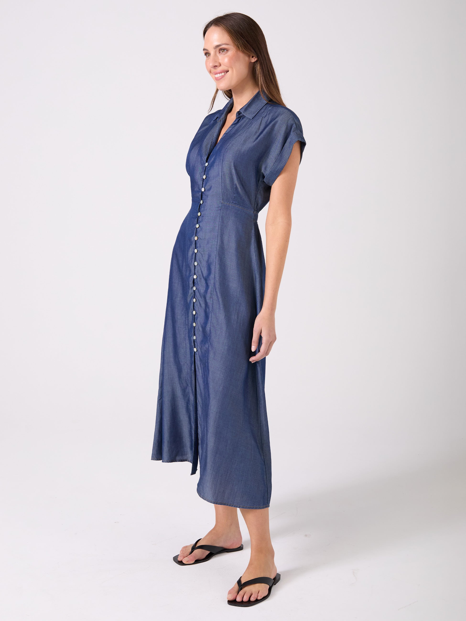 Capri Denim Tencel Dress - Dark Denim