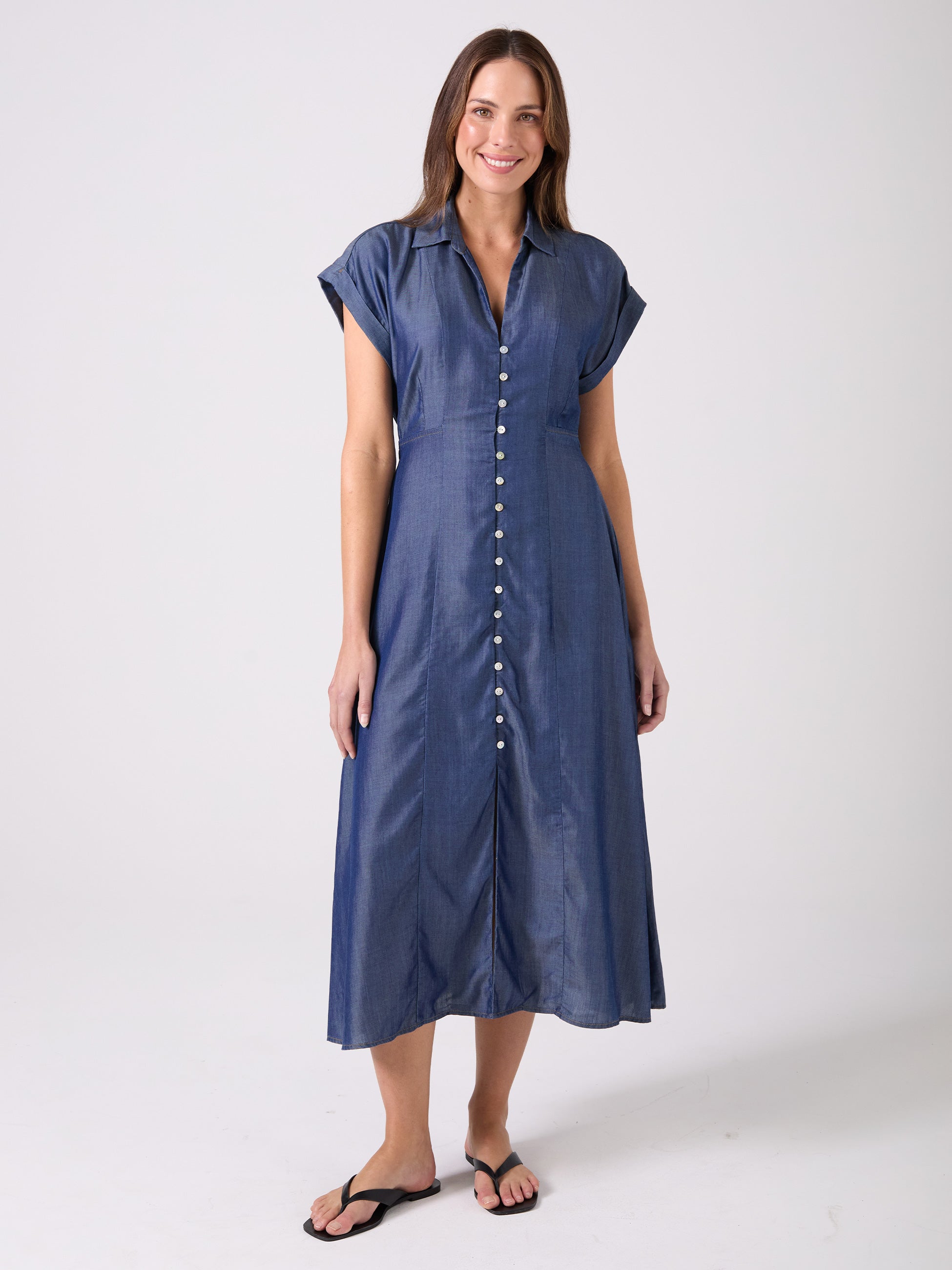 Capri Denim Tencel Dress - Dark Denim
