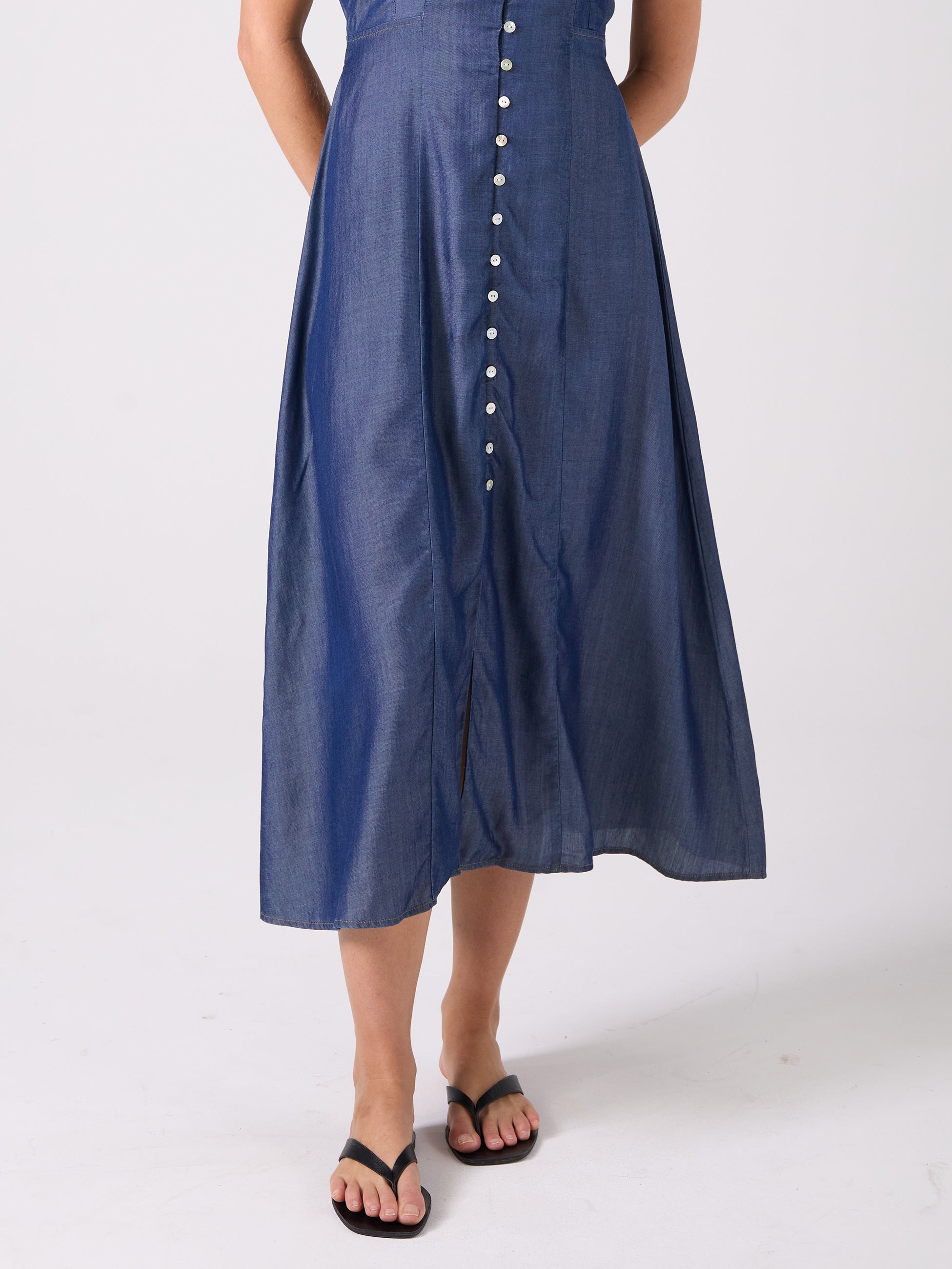 Capri Denim Tencel Dress - Dark Denim