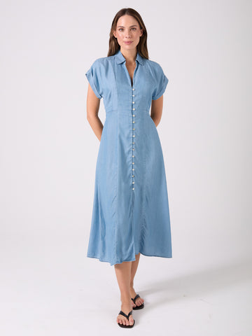 Capri Denim Tencel Dress - Light Denim