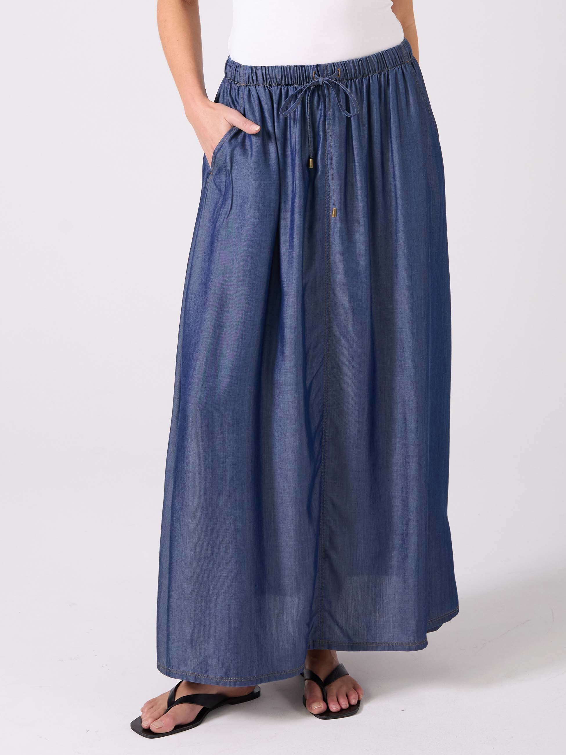Tencel Millie Skirt  - Dark Denim