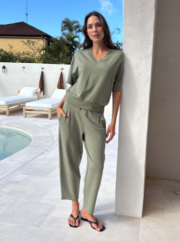 V Neck Sweat  - willow