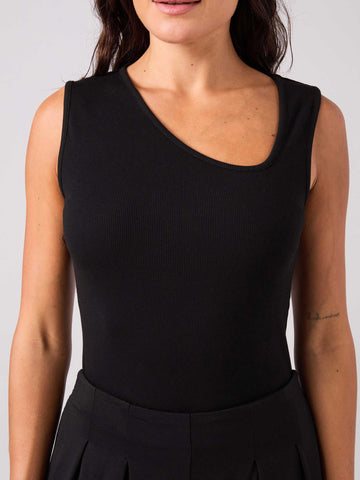 Riva Rib Tank - Black