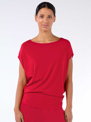 Modal Luxe Layer Tee - Cherry