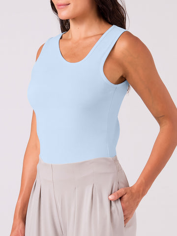 Riva Rib Tank - Cashmere Blue