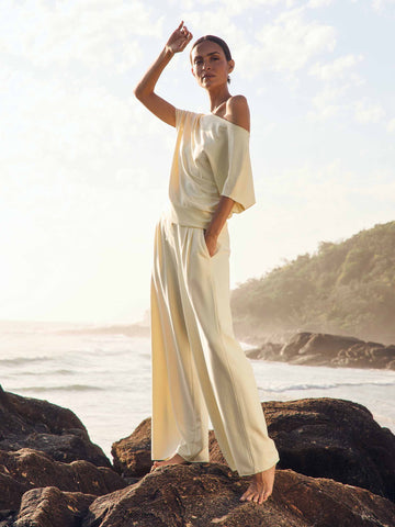 French Terry Yin Sweat Pant - Pastel Yellow