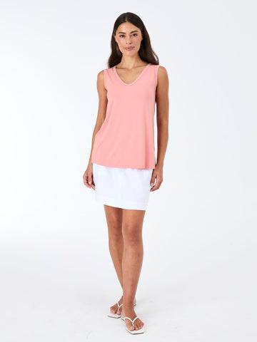 V Neck Swing Top - Apricot