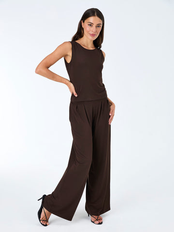 Nomad Modal Wide Leg Pant - Coffee Bean