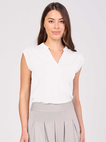 Nero Placket Tee - White