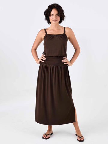 Imogen Dress - Coffee Bean