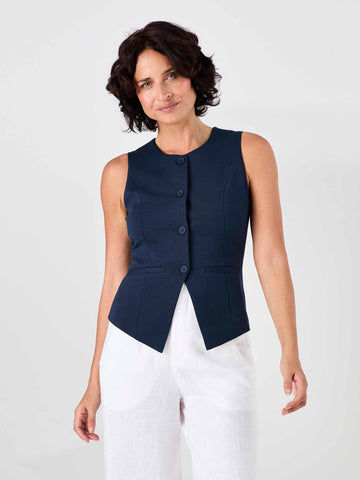 Fitted Waistcoat - Navy
