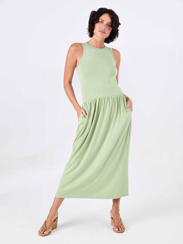 Essential Maxi Dress - Matcha Green