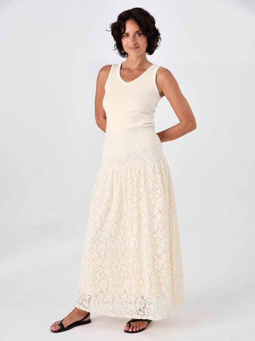 Chantelle Lace Skirt - Antique white