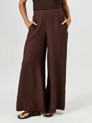 Laurel Linen Pant - Mocha