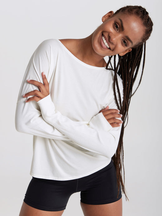 Cocoon Silhouette Long Sleeve Tee