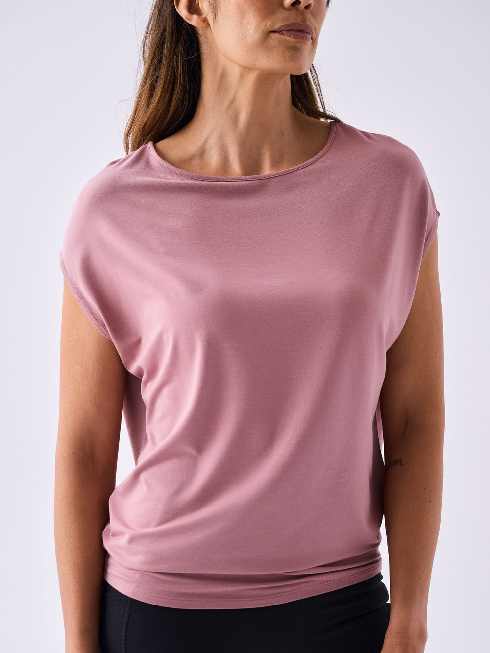 Modal Luxe Layer Tee - Rosewater
