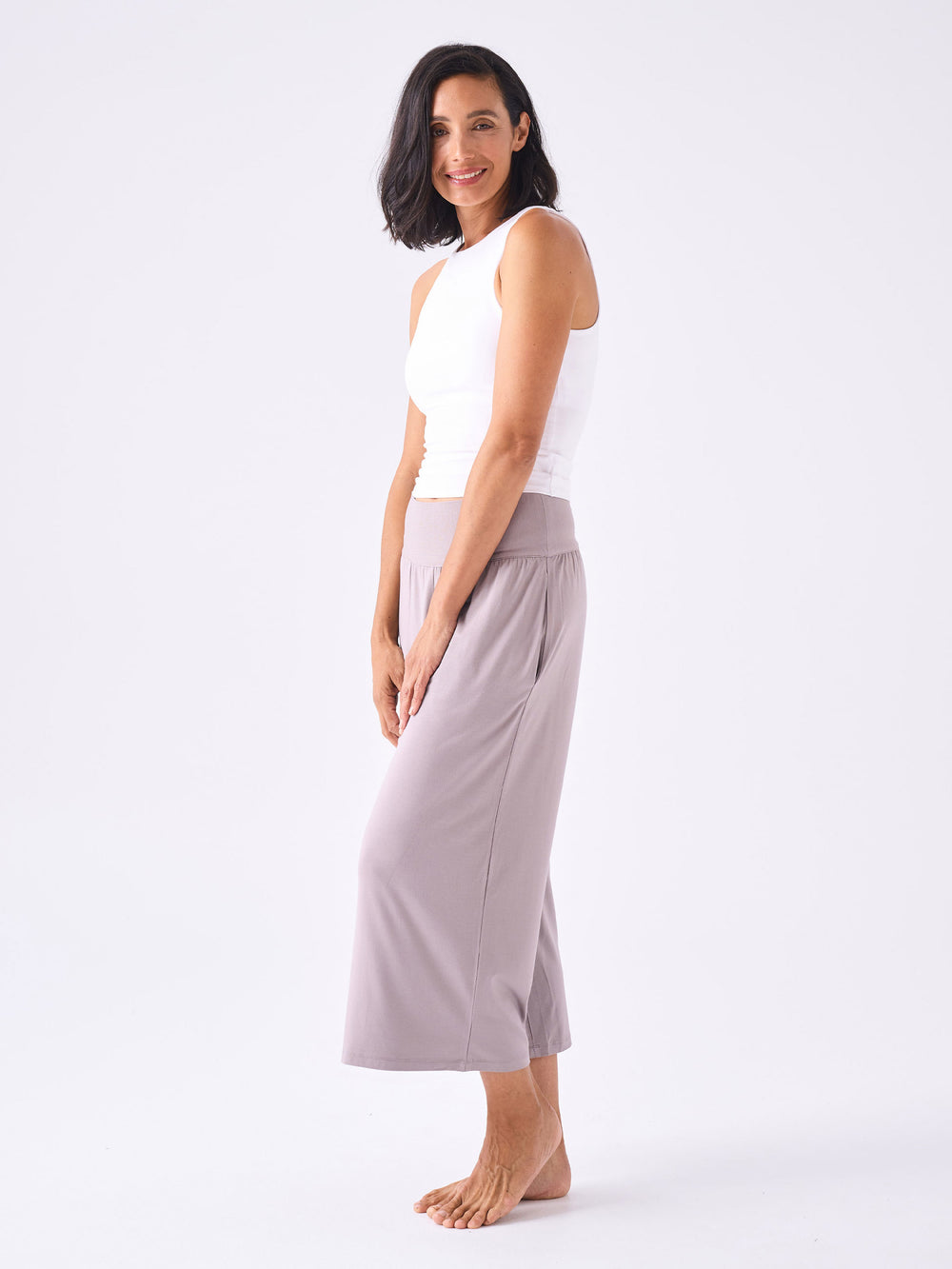 Cropped Nomad Wide Leg - Taupe